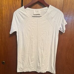 Athleta White Short Sleeve Nylon Tee size Medium